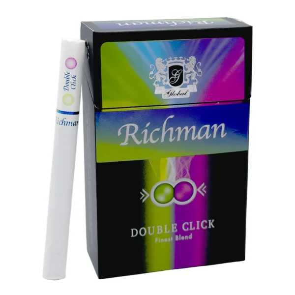 บุหรี่ RICHMAN DOUBLE CLICK แอปเปิ้ล+บลูเบอรี่ (2 เม็ดบีบ)