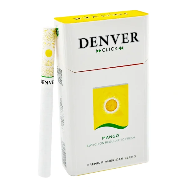 บุหรี่ DENVER MANGO มะม่วง (1 เม็ดบีบ) (เม็ดบีบ)