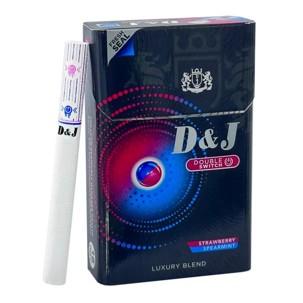 บุหรี่ D&J Double Switch สตอเบอรี่+มิ้นต์ (2 เม็ดบีบ)