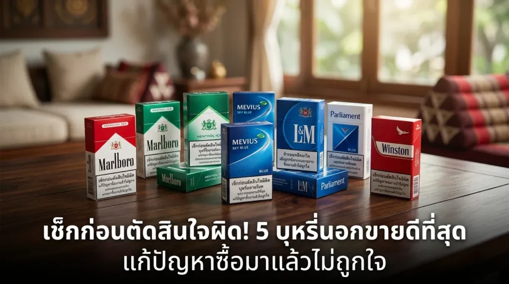 เช็กก่อนตัดสินใจผิด! 5 บุหรี่นอกขายดีที่สุด แก้ปัญหาซื้อมาแล้วไม่ถูกใจ | smoke999.com
