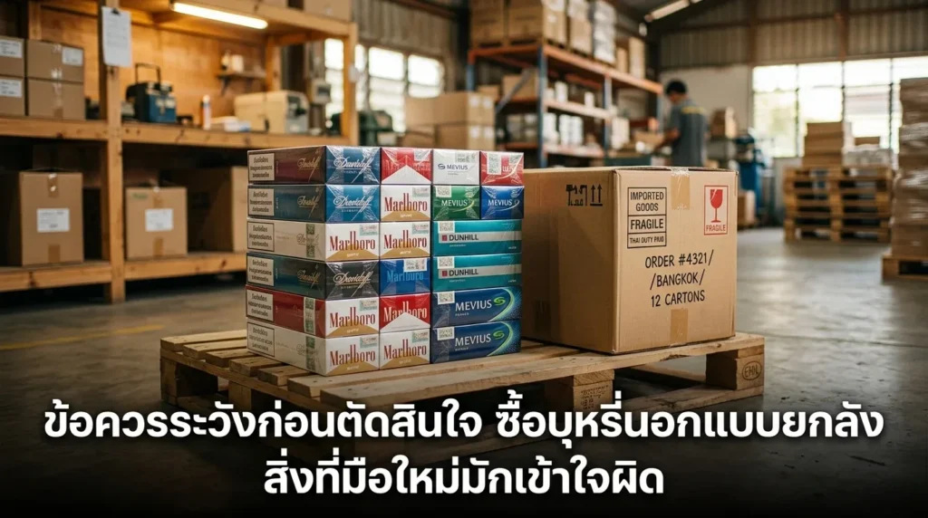 ซื้อบุหรี่นอกแบบยกลัง ข้อควรระวังที่มือใหม่ต้องรู้ | smoke999.com