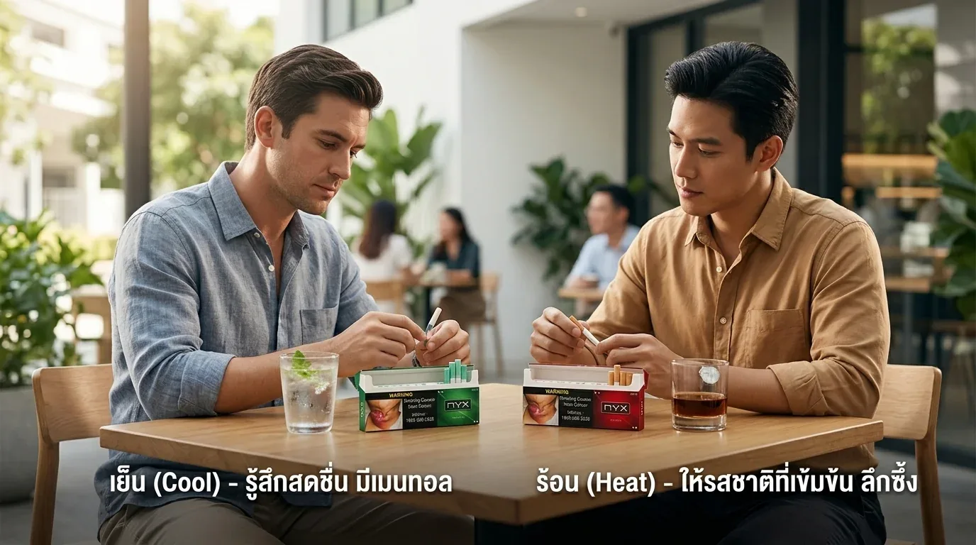 เปรียบเทียบบุหรี่นอกเย็นกับร้อน - บุหรี่นอกเย็นกับร้อนต่างกันยังไง? เข้าใจพื้นฐานก่อนเปรียบเที