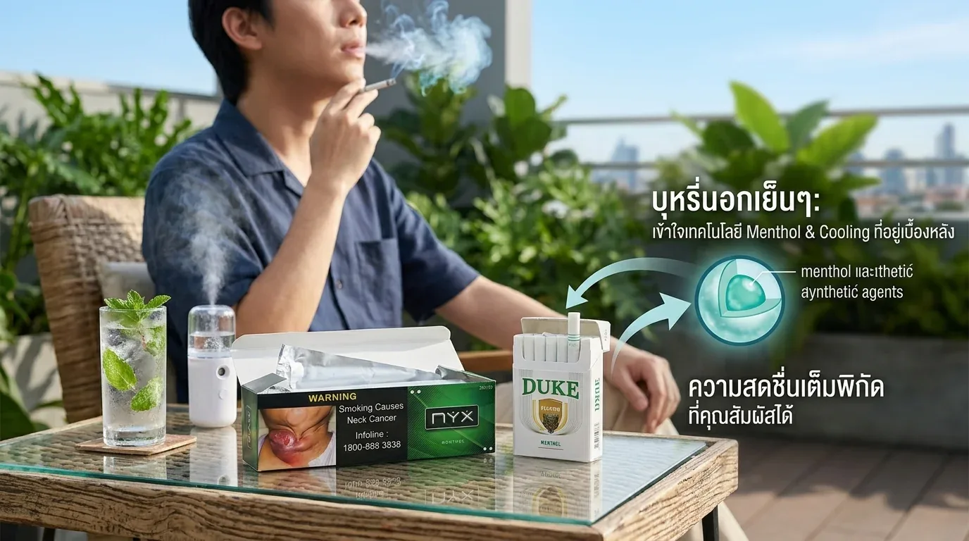 บุหรี่นอกเย็นๆ สูบแล้วสดชื่น - บุหรี่นอกเย็นๆ คืออะไร? เข้าใจเทคโนโลยี Menthol และ Cooling