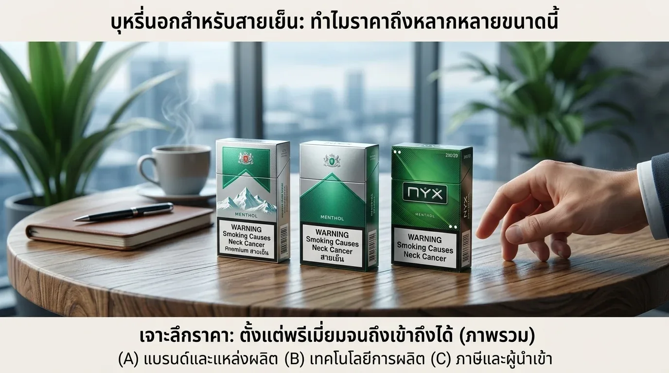 บุหรี่นอกสำหรับสายเย็น - ทำไมบุหรี่นอกสำหรับสายเย็นถึงมีราคาหลากหลายขนาดนี้