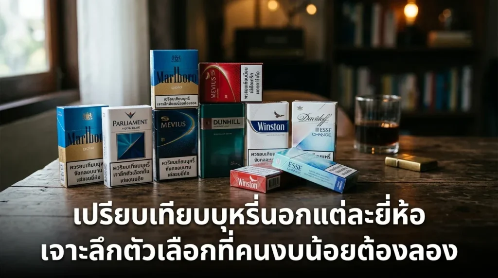 เปรียบเทียบบุหรี่นอกแต่ละยี่ห้อ เจาะลึกตัวเลือกที่คนงบน้อยต้องลอง | smoke999.com