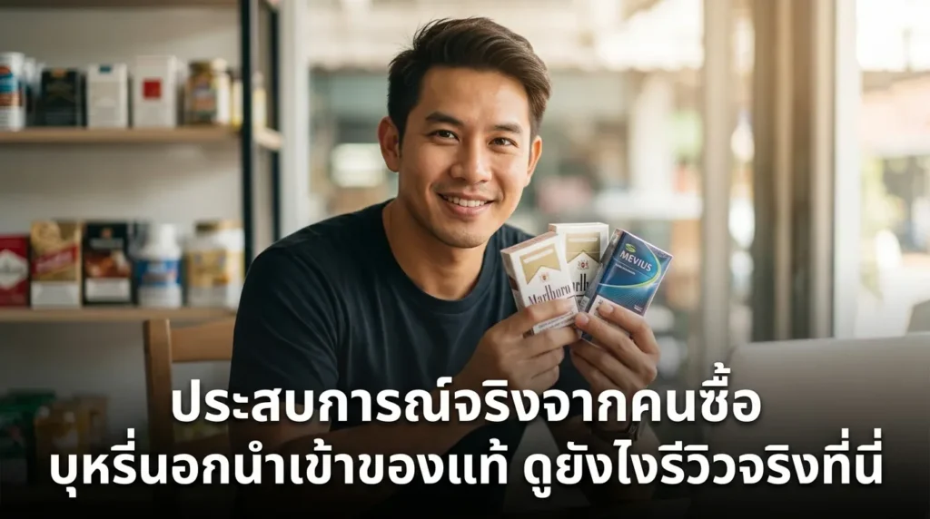 ประสบการณ์จริงจากคนซื้อ บุหรี่นอกนำเข้าของแท้ ดูยังไงรีวิวจริงที่นี่ | smoke999.com