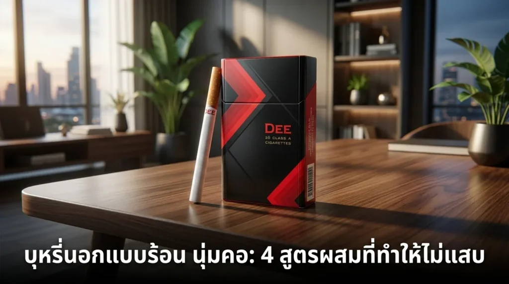 บุหรี่นอกแบบร้อน นุ่มคอ: 4 สูตรผสมที่ทำให้ไม่แสบ