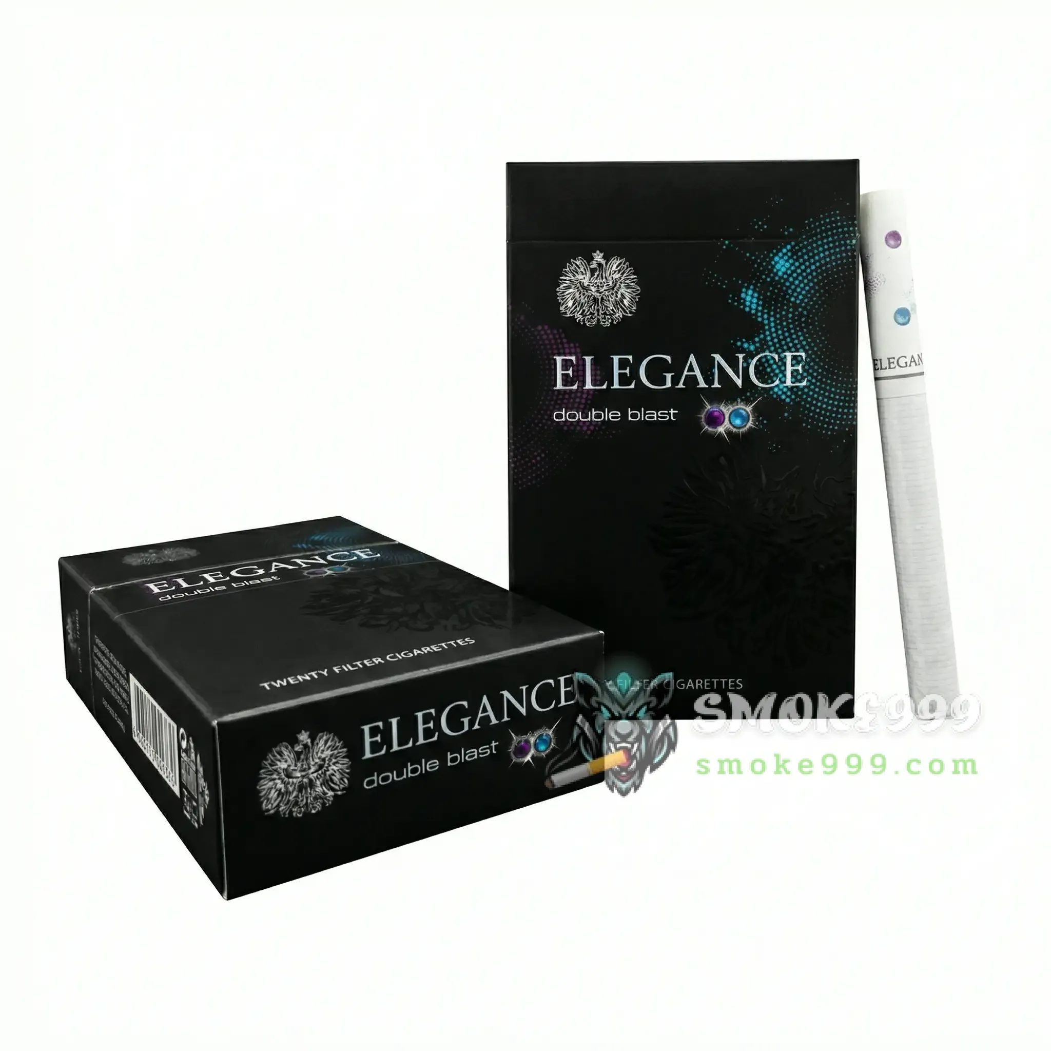 ELEGANCE ดำ (2 เม็ดบีบ) มวนใหญ่