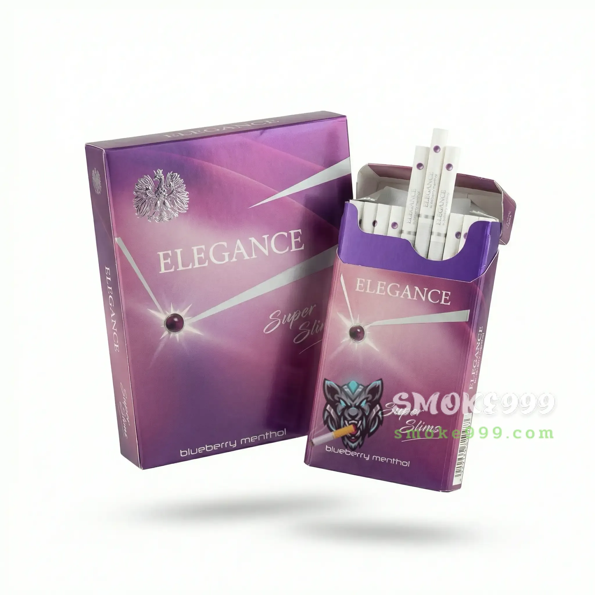 ELEGANCE บลูเบอร์รี่เมนทอส Super Slim (1 เม็ดบีบ)